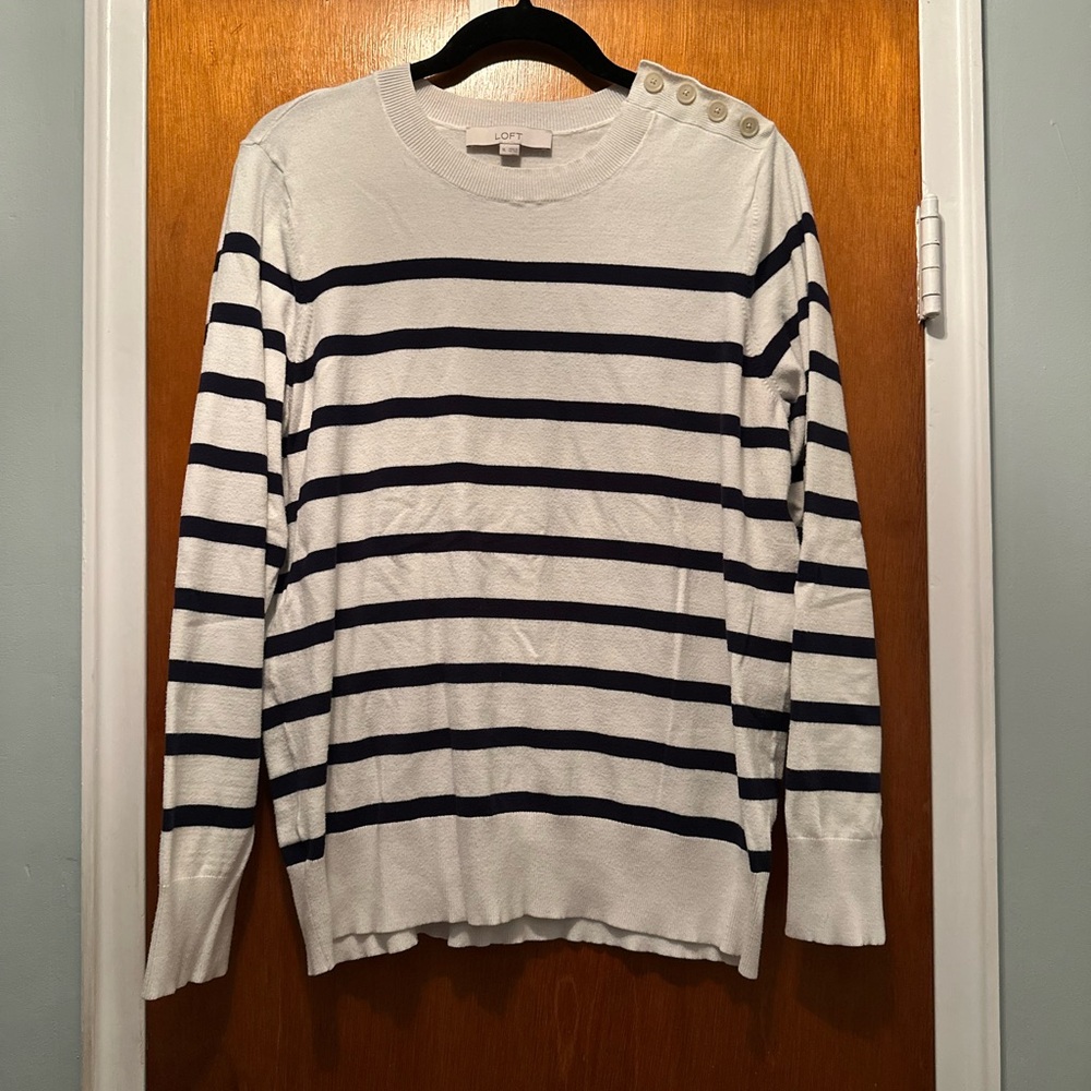 LOFT Classic White Sweater